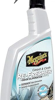 Meguiar’s Carpet & Cloth Re-Fresher Odor Eliminator Spray - Interior Fabric Odor Eliminator - Permanently Eliminates Odors & Freshens Fabrics in your Car, Easy to Use Trigger...