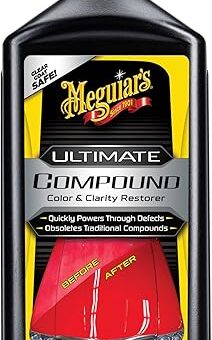 Meguiar's Ultimate Compound - Pro-Grade Car Scratch Remover, Paint Correction Compound that Removes Defects While Adding Gloss and Shine, Single Stage and Clear Coat Scratch...