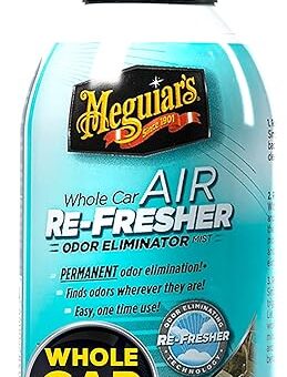 Meguiar's Whole Car Air Re-Fresher Odor Eliminator Mist - New Car Scent, Aerosol - Car Odor Remover & Car Freshener That Leaves a New Car Smell - 2 Oz