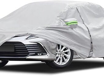 Migaven 6 Layers Car Cover Custom Fit for Toyota Camry 1996-2023, for Honda Accord 2001-2023, Waterproof Full Exterior Cover Rain Sun Protection with Door Zipper & Inner Cotton