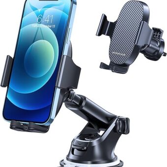 Miracase 3-in-1 Cell Phone Holder for Car, Universal Car Phone Holder Mount for Car Dashboard Air Vent Windshield Compatible with iPhone15 14 13 12 11 Pro Max Xs XR X, Galaxy