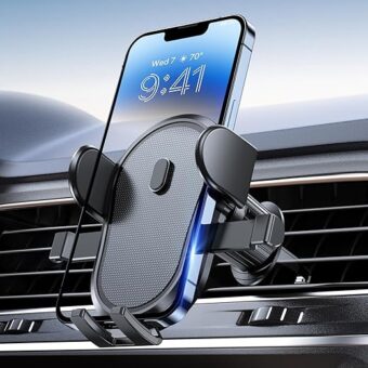 Miracase Car Vent Phone Mount, Universal Cell Phone Car Mount [Upgraded Vent Clip Never Fall Off] Hands Free Air Vent Phone Holders for Your Car Compatible with iPhone All...