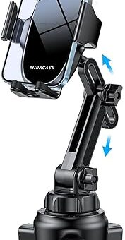 Miracase [Upgraded Version Cup Phone Holder for Car, Universal Adjustable Long Neck Car Phone Mount Cradle Friendly Compatible with iPhone Samsung Google and All 4.0-7.0 inches...