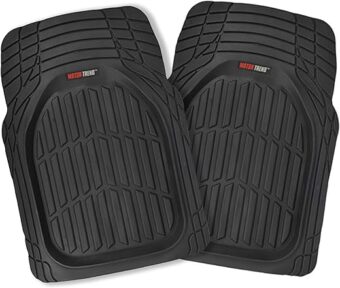 Motor Trend -2 Piece Front Car Floor Mats- Black FlexTough Contour Liners-Deep Dish Heavy Duty Rubber Floor Mats for Car SUV Truck & Van-All Weather Protection, Universal Trim...