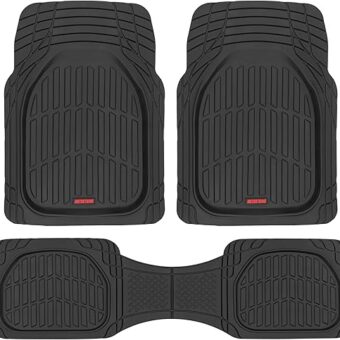 Motor Trend FlexTough Floor Mats for Cars, Deep Dish All-Weather Mats, Waterproof Trim-To Fit Automotive Floor Mats for Cars Trucks SUV, Universal Floor Liner Car Accessories,...