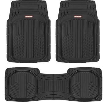 Motor Trend FlexToughXL Floor Mats for Cars Full Set, All-Weather Rubber Automotive Floor Mats, Waterproof Heavy Duty Car Mats, Flexible Floor Liners for Car Truck Van SUV, Car...