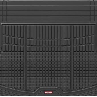 Motor Trend Premium FlexTough All-Protection Cargo Mat Liner – w/Traction Grips & Fresh Design, Heavy Duty Trimmable Trunk Liner for Car Truck SUV, Black (OF-985-BK)