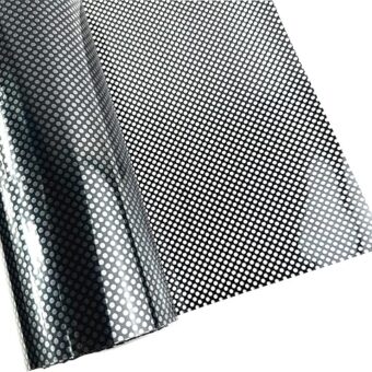 Moyishi One-Way Perforated Black Vinyl Privacy Window Film Adhesive Glass Wrap Window Tint Film Auto Car Windshield Sun Shade Roll (12''X60'')