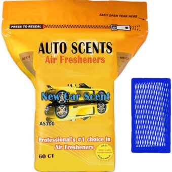 New Car Scent Professional Air Freshener Pads - Remove the Worst Smells with These Heavy Duty Pads (60 Pads Per Pack) (New Car Scent)