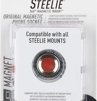 Nite Ize Steelie Magnetic Phone Socket - Additional Magnetic Cell Phone Socket Mount for Steelie Phone Mounting Systems - Simple Adhesive Socket Compatible with Steelie Phone...