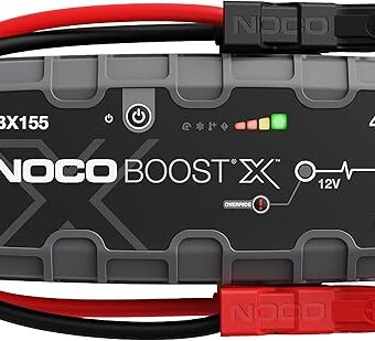 NOCO Boost X GBX155 4250A 12V UltraSafe Portable Lithium Jump Starter, Car Battery Booster Pack, USB-C Powerbank Charger, and Jumper Cables for up to 10.0-Liter Gas and...