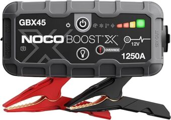 NOCO Boost X GBX45 1250A 12V UltraSafe Portable Lithium Jump Starter, Car Battery Booster Pack, USB-C Powerbank Charger, and Jumper Cables for up to 6.5-Liter Gas and 4.0-Liter...