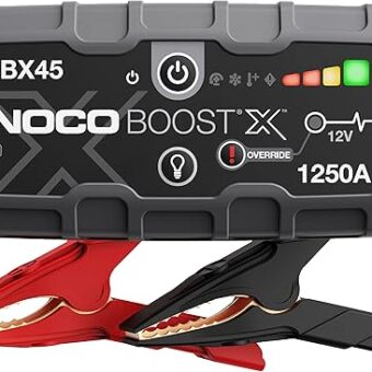 NOCO Boost X GBX45 1250A 12V UltraSafe Portable Lithium Jump Starter, Car Battery Booster Pack, USB-C Powerbank Charger, and Jumper Cables for up to 6.5-Liter Gas and 4.0-Liter...