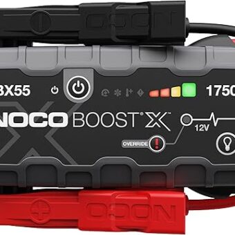 NOCO Boost X GBX55 1750A 12V UltraSafe Portable Lithium Jump Starter, Car Battery Booster Pack, USB-C Powerbank Charger, and Jumper Cables for up to 7.5-Liter Gas and 5.0-Liter...