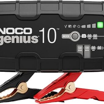 NOCO GENIUS10, 10A Smart Car Battery Charger, 6V and 12V Automotive Charger, Battery Maintainer, Trickle Charger, Float Charger and Desulfator for Motorcycle, ATV, Lithium and...