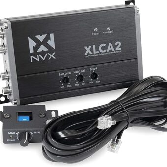 NVX XLCA2 X-Series 2-Channel Line Out Converter Digital Bass Enhancer with xBOOST and Remote Level Control