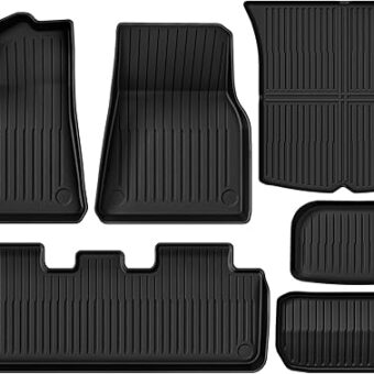 OEDRO Floor Mats for Tesla Model Y 2024 2023-2020 Custom Fit All Weather Durable TPE Automotive Interior Cargo Liners Trunk Mats Accessories for Model Y 5-Seat (NOT fit 7-Seat)...