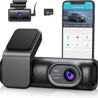 OMBAR Dash Cam Front and Rear 4K/2K/1080P+1080P 5G WiFi GPS, Dash Camera for Cars with 64G SD Card, Dual Dash Cam with WDR Night Vision, 24h Parking Mode,170°Wide, G-Sensor,...