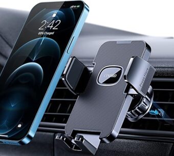 Phone Holder Car [Upgrade Clip Never Fall] Car Phone Holder Mount Automobile Air Vent Hands Free Cell Phone Holder for Car Fit for All Car Mount for iPhone Android Smartphone