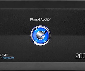 Planet Audio PL2000.1M Monoblock Car Amplifier - 2000 Watts, 2/4 Ohm Stable, Class A/B, Mosfet Power Supply, Great for Subwoofers