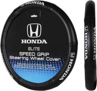 Plasticolor 006732I01 Elite Series Speed Grip 'Honda' Steering Wheel Cover , black