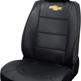 Plasticolor 008599R01 Chevy Chevrolet Logo Universal Fit Car Truck or SUV Sideless 3-Piece Seat Cover w/Head Rest , Black