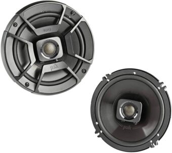 Polk Audio DB652 DB+ Series 6.5" Coaxial Speaker for Car & Marine, 2-Way Boat & Car Audio Speaker, 40-22kHz Frequency Response, Polypropylene Woofer Cone & 3/4" Silk Dome...