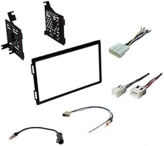 Premium Car Stereo Install Dash Kit, Wire Harness, and Antenna Adapter to Install an Aftermarket Double Din Radio for Select Nissan Vehicles - See Compatible Vehicles Below