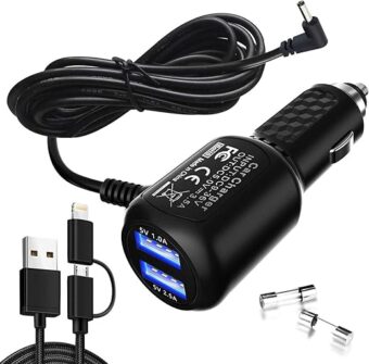 Radar Detector Power Cord,for Uniden Escort Valentine Beltronics Passport Cobra Whistler etc Radar Detector,with Dual USB Port Charger(6.5ft) (DC3.5)