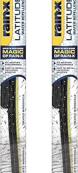 Rain-X 810165 Latitude 2-In-1 Water Repellent Wiper Blades, 22 Inch Windshield Wipers (Pack Of 2), Automotive Replacement Windshield Wiper Blades With Patented Rain-X Water...