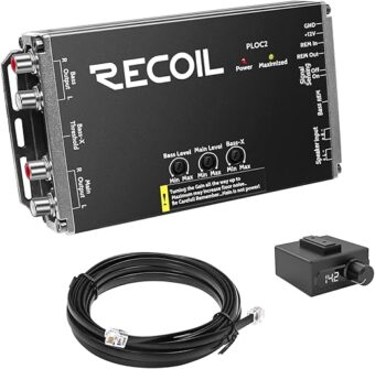 Recoil PLO2 2-Channel Line Output Converter with Bass Boost Technology with Remote Bass Knob and Voltmeter