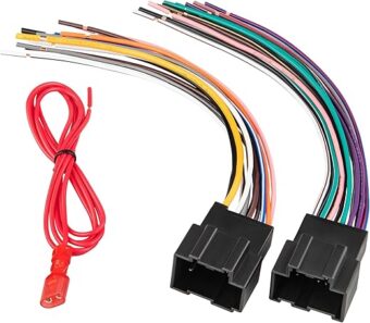 RED WOLF Car Aftermarket Radio Stereo Wiring Harness Adapter Connector Compatible with 2006-2013 Chevy GMC Express Savana Buick