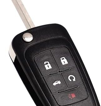 Remote Flip Key Fob Replacement Fits for Chevy Cruze Equinox Camaro Malibu Sonic Impala Buick LaCrosse Regal Verano Encore Allure GMC Terrain 2010-2021 Keyless Entry Remote...