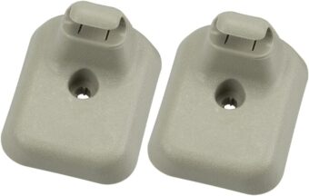 RLB-HILON Sun Visor Holder Retainer Clip AL3Z1504132AA Compatible with Ford F150 2009 to 2014 Year, Beige-Gray Color, 2PC