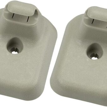 RLB-HILON Sun Visor Holder Retainer Clip AL3Z1504132AA Compatible with Ford F150 2009 to 2014 Year, Beige-Gray Color, 2PC