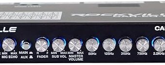 Rockville CAR-EQ-Oke Car Audio 7 Band Equalizer w Bluetooth + Mic Input Karaoke