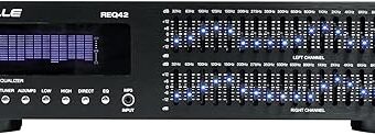 Rockville REQ42-B Black 19" Rack Mount 2 x 21 Band Equalizer