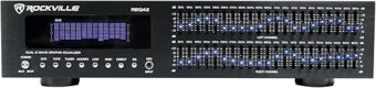 Rockville REQ42-B Black 19" Rack Mount 2 x 21 Band Equalizer