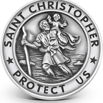 Saint Christopher Visor Clip, Car Automotive Accessories, Gift for New Driver (Saint Christopher)