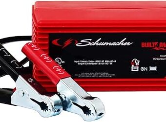 Schumacher SP1296 Fully Automatic Battery Charger and Maintainer – 2 Amp, 6V/12V - For Car, Boat, and Power Sport Batteries