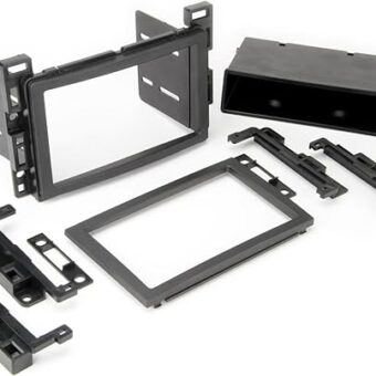 Scosche GM2500B Double DIN or Single DIN with Pocket Radio Installation Dash Kit Compatible with Select 2004-2021 GM Vehicles - Car Stereo Install Kit - See Fit Guide in Images...