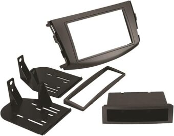 Scosche TA2055B Compatible with 2006-12 Toyota RAV4 ISO Double DIN & DIN+Pocket Dash Kit Black