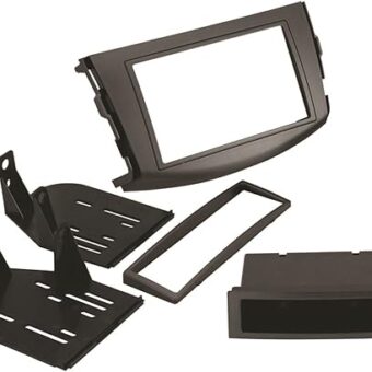 Scosche TA2055B Compatible with 2006-12 Toyota RAV4 ISO Double DIN & DIN+Pocket Dash Kit Black