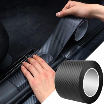 SEAMETAL Car Door Edge Guard Sill Protector Carbon Fiber Universal Anti-Collision Bumper Guard Protector Door Sill Protector Automotive Paint Protection Film Fits for Most Car...