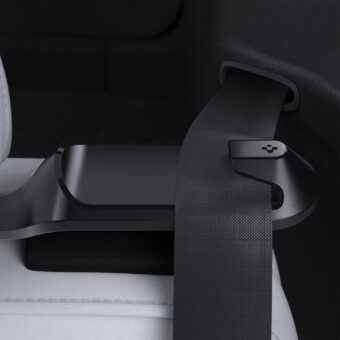 Spigen Backseat Seatbelt Guide Holder Designed for Tesla Model Y 2024 / 2023 (Black) - 2 Pack