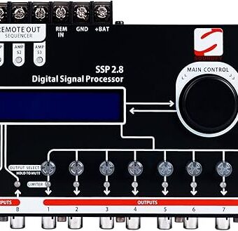 SSP 2.8 Digital Crossover and Equalizer 2 Channel Inputs and 8 Channel Outputs Full Digital Signal Processor DSP Sequencer 15 Band Graphic Equalization 12 Presets