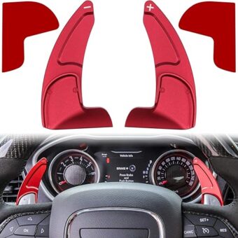 Steering Wheel Shift Paddle Extended Shifter Trim Cover for Dodge Challenger Charger Durango RT & Scat Pack 2015-2020, for Jeep Grand Cherokee 2014-2020 Interior Decoration...