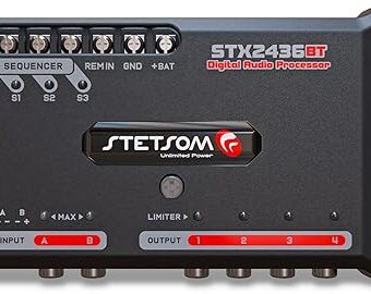 Stetsom STX 2436 Bluetooth DSP PRO - Digital Signal Processor, DSP PRO, Equalizer, Exclusive APP, Band Graphic, High Precision Crossover, Filters, Voltmeter, Limiter, Digital...