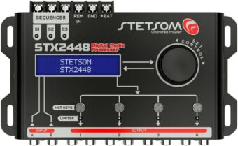 Stetsom STX 2448 DSP PRO - Digital Signal Processor, DSP PRO, Equalizer, High Precision Crossover, Filters, Limiter, Digital Audio Processor 2.4, 2 inputs & 4 outputs