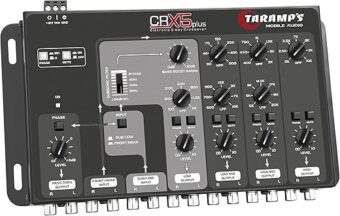 Taramps Crx5 Plus Electronic 5 Way Crossover Rca 4 Channel 1 Pass Tru 9.3 Volts Rms Car Audio Processor Stereo Equalizer Great for Low/High Bass Boost